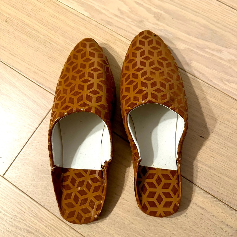 Never worn Moroccan style slippers
